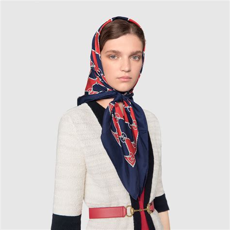 gucci silk scarf|Gucci silk scarf women.